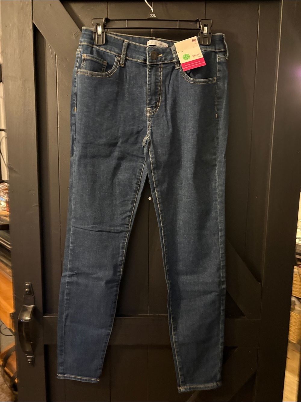 SO Skinny Jeans in Light and Dark Blue Wash